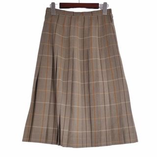 バーバリー(BURBERRY)の美品 Vintage バーバリー Burberrys スカート チェック ウール ボトムス レディース 11AB2(L相当) ライトブラウン(ひざ丈スカート)