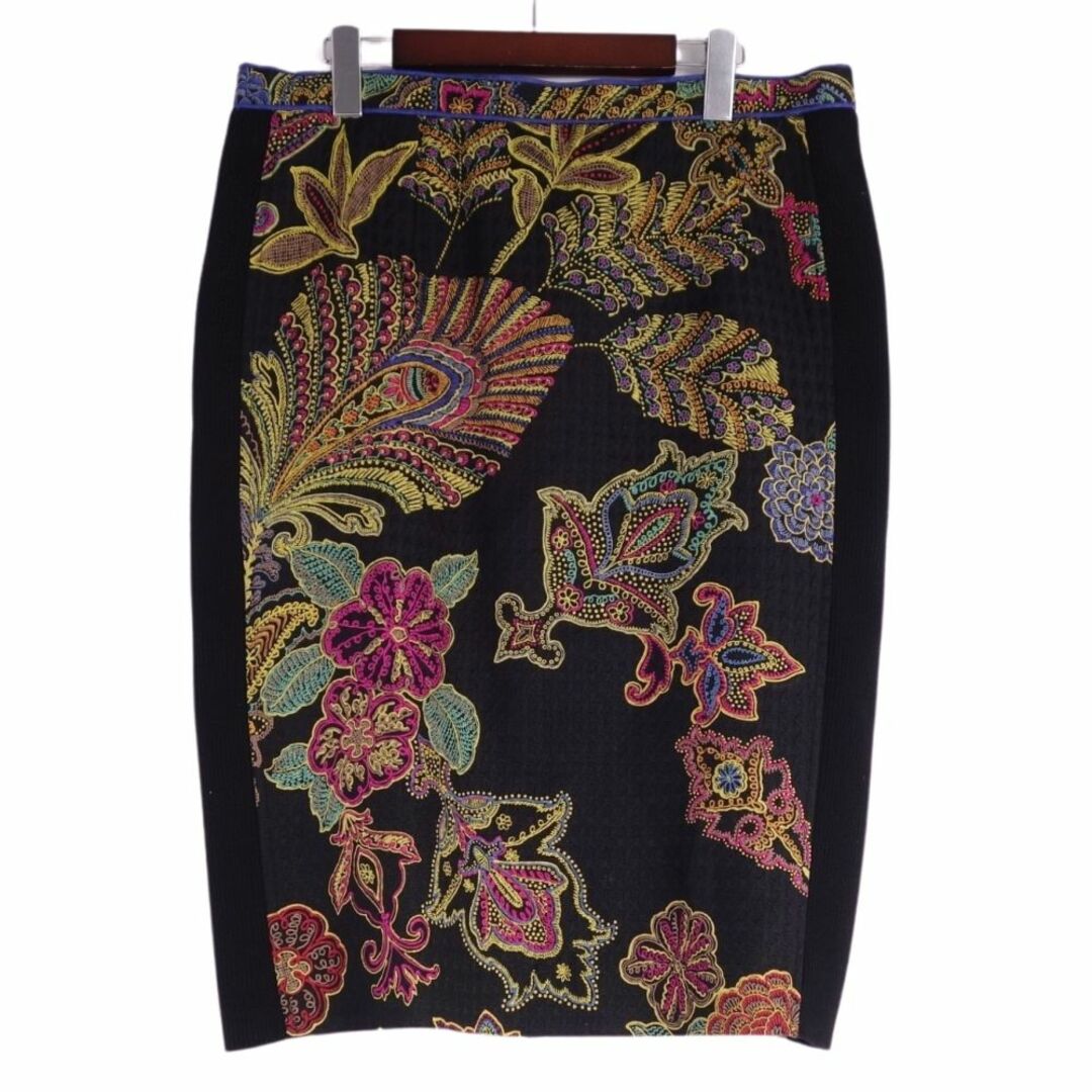 LEONARD(レオナール)の美品 レオナール LEONARD FASHION スカート 花柄 ウール シルク ボトムス レディース 73-97(L相当) マルチカラー レディースのスカート(ひざ丈スカート)の商品写真