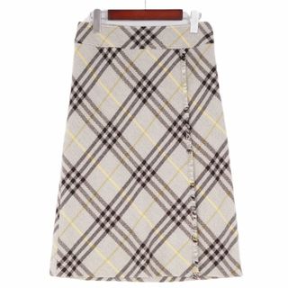 バーバリー(BURBERRY)の美品 バーバリー ロンドン BURBERRY LONDON スカート チェック ウール ボトムス レディース 38(M相当) グレー(ひざ丈スカート)