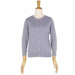 ジョンスメドレー(JOHN SMEDLEY)のジョンスメドレー JOHN SMEDLEY カーディガン ニット コットン 無地 トップス レディース イギリス製 S ブルー(カーディガン)