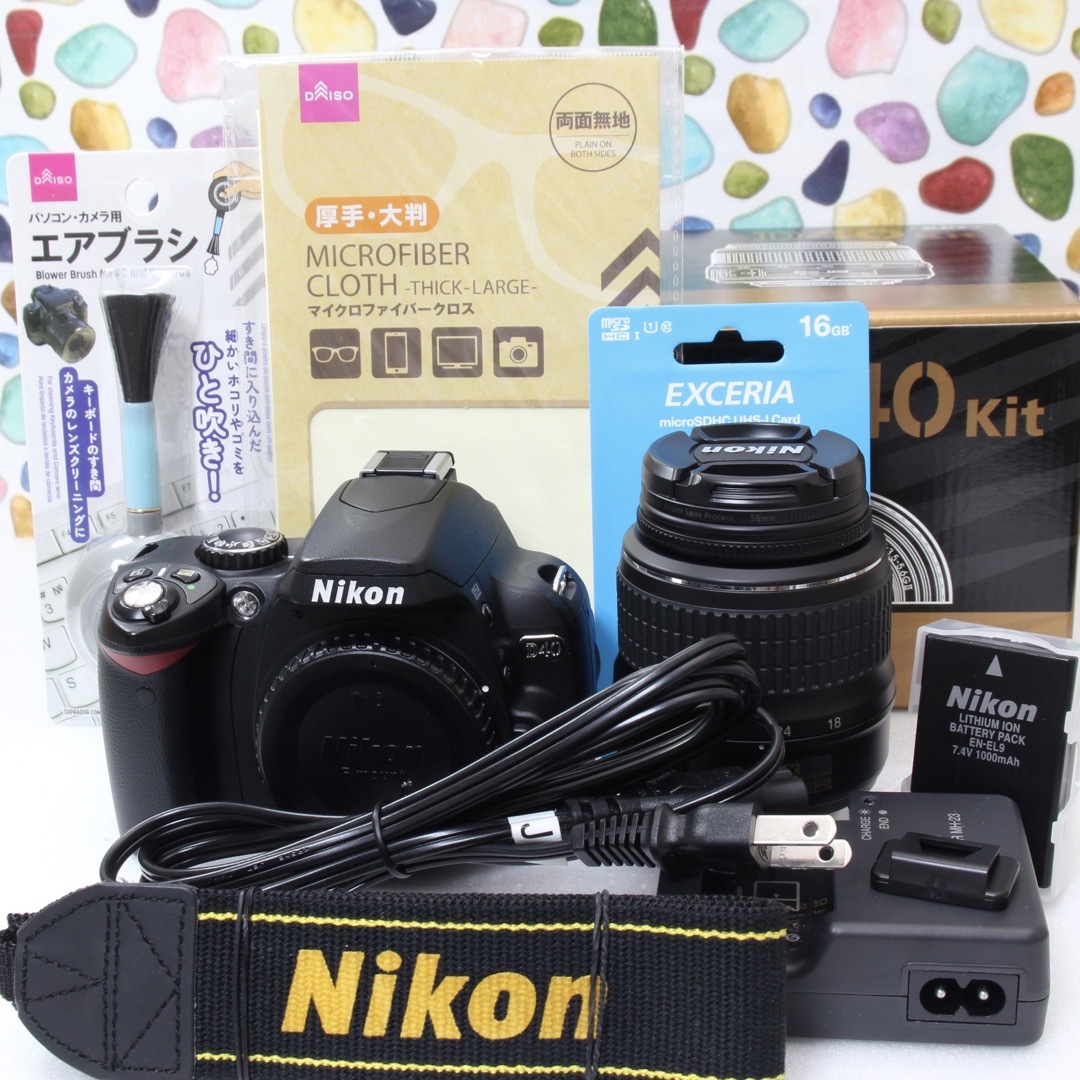 ♥︎◇Nikon D40 ◇大人気一眼レフ♪ ◇望遠レンズキット ◇スマホ転送♪