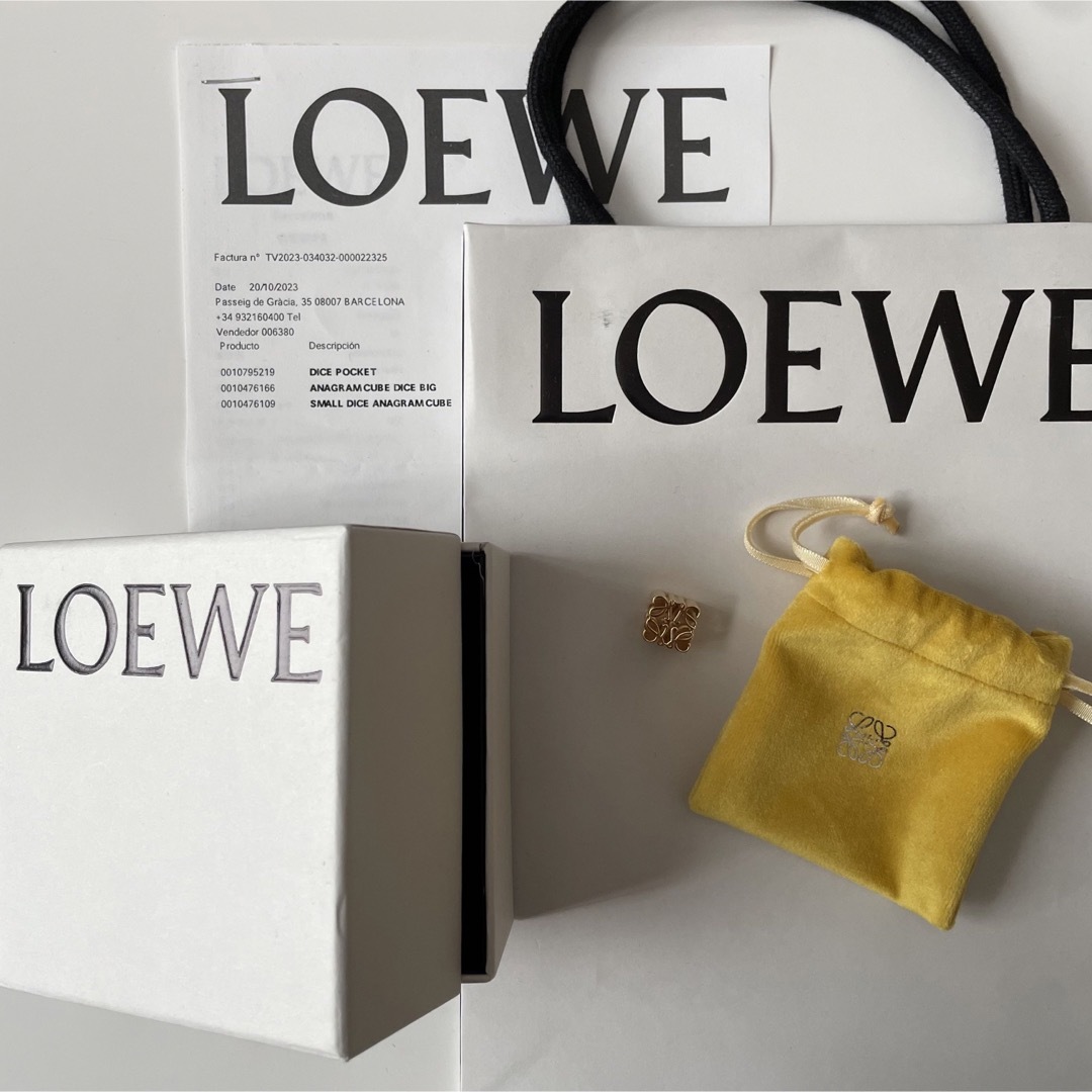 大人気★ LOEWE SMALL DICE アナグラム キューブ バッグチャーム