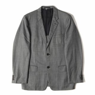 美品 コムデギャルソン COMME des GARCONS ウール フェイクレイヤー ロングジャケット メンズ グレー sizeS AD2012 Y02189