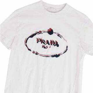 美品 プラダ PRADA Tシャツ カットソー ショートスリーブ ポケット コットン トップス メンズ S ネイビー