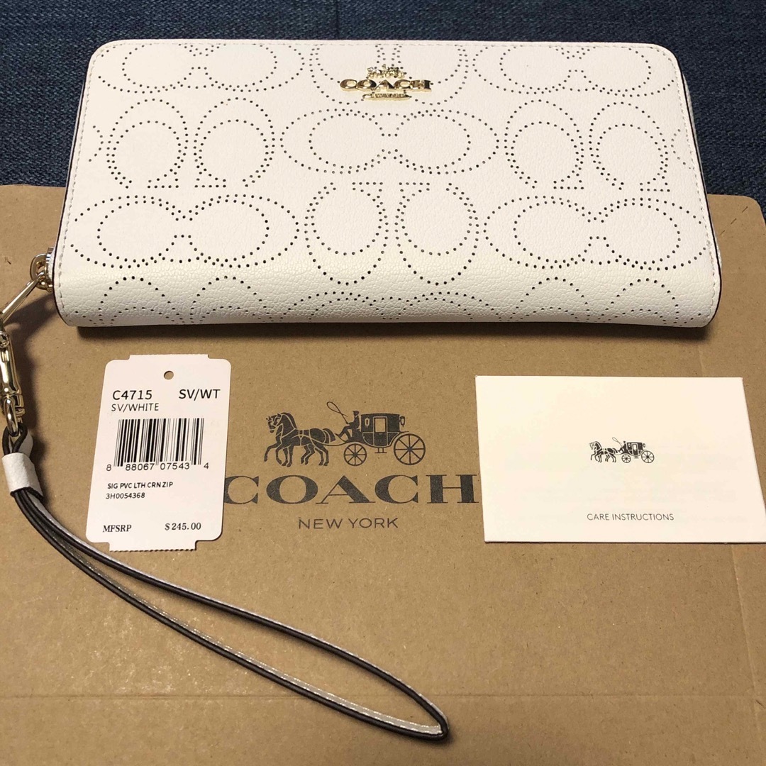 新品　未使用　coach コーチ　長財布　シグネチャー　オレンジ