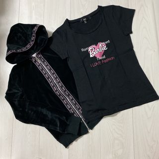 バービー(Barbie)のBarbie ベロアパーカー&Tシャツセット(パーカー)