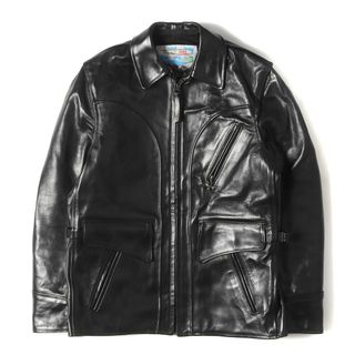 Aero Leather エアロレザー ジャケット サイズ:34(XS) ヘラクレス ホースハイドレザー ジャケット Hercules ブラック 黒 スコットランド製 アウター ブルゾン【メンズ】【中古】(ライダースジャケット)