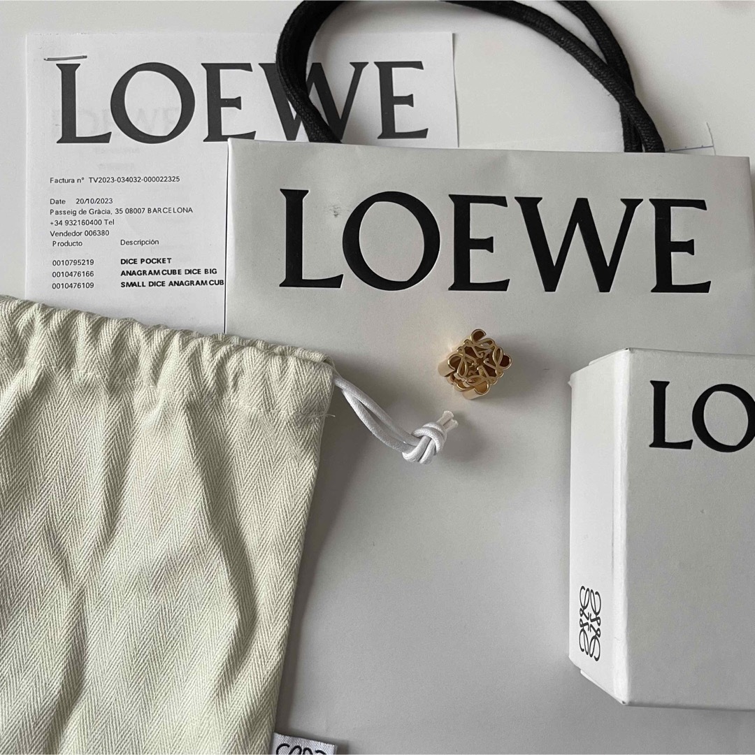 大人気★ LOEWE SMALL DICE アナグラム キューブ バッグチャーム