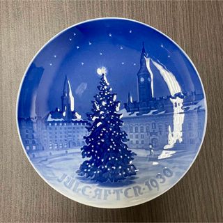 ロイヤルコペンハーゲン(ROYAL COPENHAGEN)のB&G  イヤープレート 1930年　コペンハーゲンのクリスマス(置物)