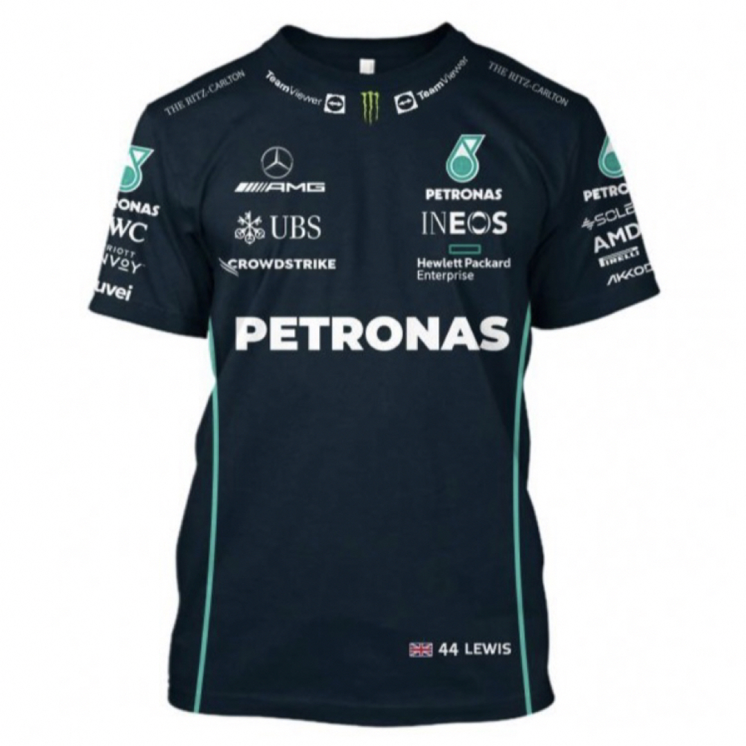 2023 F1 メルセデスAMG ユニセックスTシャツ ルイス・ハミルトン S