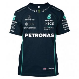 2023 F1 メルセデスAMG ユニセックスTシャツ ルイス・ハミルトン S(Tシャツ/カットソー(半袖/袖なし))