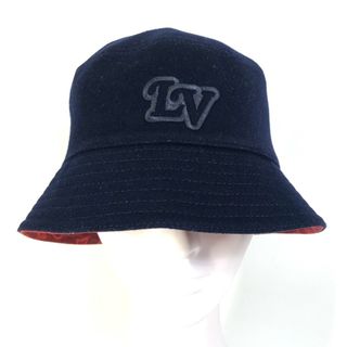 ルイヴィトン(LOUIS VUITTON)のルイヴィトン LOUIS VUITTON シャポー・モノグラム レコード M7011M  バケットハット 帽子 ハット ウール ネイビー×レッド(ハット)