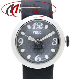 フェンディ(FENDI)のFENDI フェンディ ブースラ F802211 8010L【電池交換済】ステンレススチール xラバー  ブラックレディース /39213【中古】【腕時計】(腕時計)