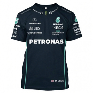 2023 F1 メルセデスAMG ユニセックスTシャツ ルイス・ハミルトン L(Tシャツ/カットソー(半袖/袖なし))