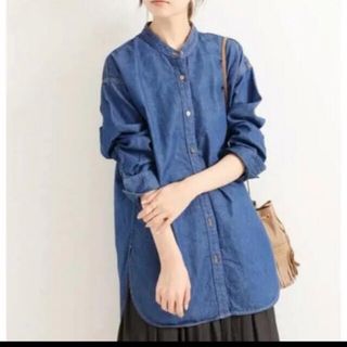 イエナ シャツ/ブラウス(レディース/長袖)(ブルー・ネイビー/青色系