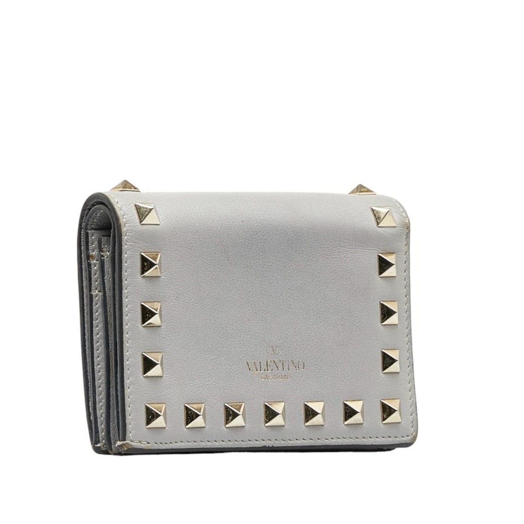 ヴァレンティノ ロックスタッズ コンパクトウォレット 二つ折り財布 レザー レディース VALENTINO 【1-0118656】