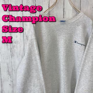 チャンピオン(Champion)のビンテージチャンピオン　90Ｓ　目玉タグ　スエットシャツ　サイズＭ灰色グレー古着(スウェット)