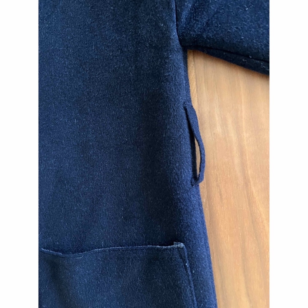 PLST(プラステ)のPLST ウールテンセルリバーフード ガウンコート ダブルフェイス 紺 M レディースのジャケット/アウター(ガウンコート)の商品写真
