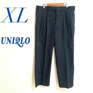 ユニクロ(UNIQLO)のUNIQLO　ユニクロ　グレー　ワイドパンツ　センタープレス　オフィス(スラックス)