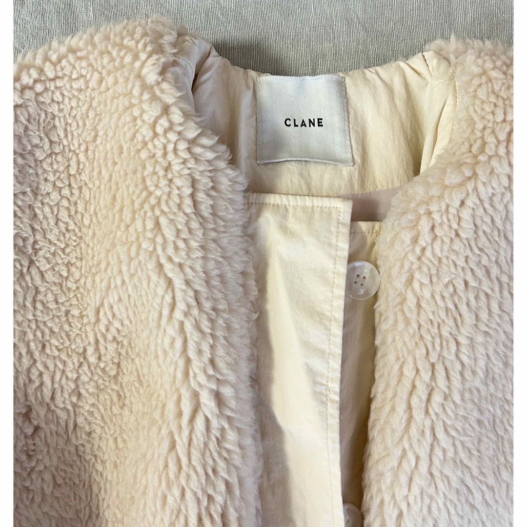 CLANE(クラネ)のCLANE クラネ　レイヤードダウンコート ボアジャケット レディースのジャケット/アウター(ダウンジャケット)の商品写真