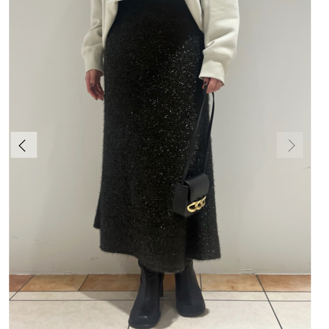 Mila Owen(ミラオーウェン)の完売商品milaowen今期ラメスカートサイズ1未使用 レディースのスカート(ロングスカート)の商品写真