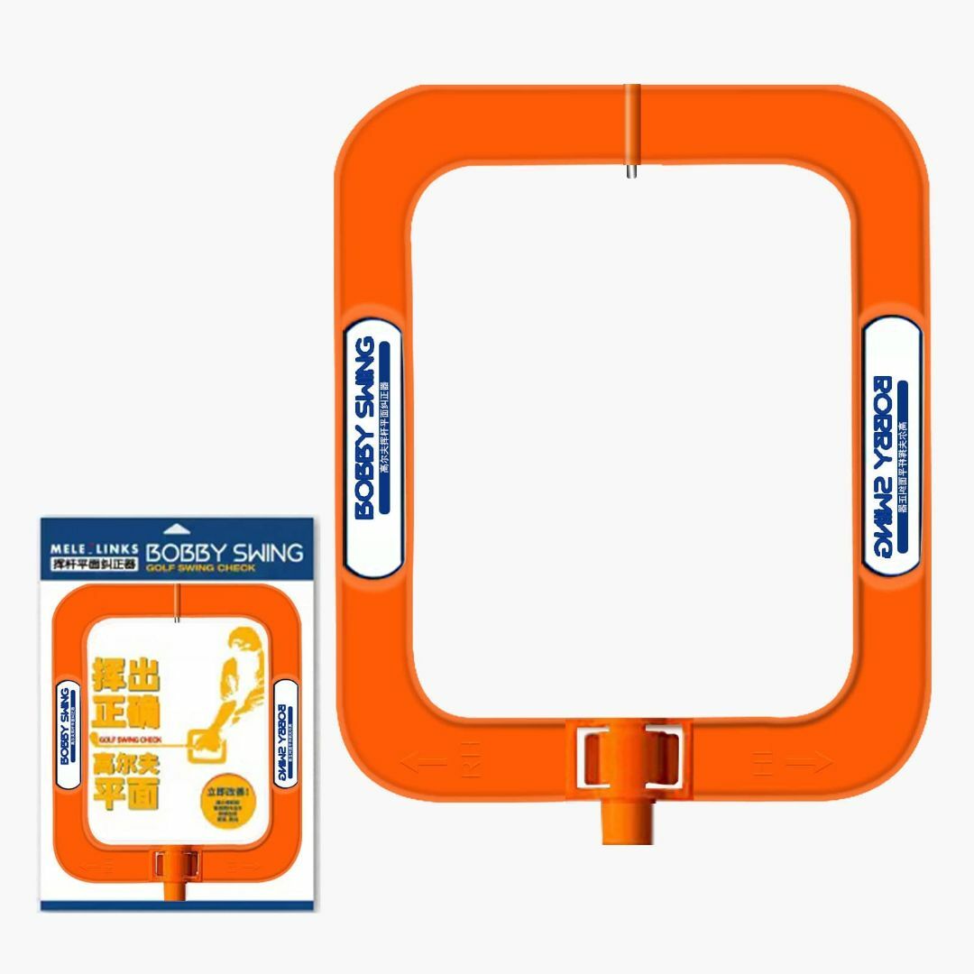 【色: オレンジ】ゴルフスイングプレーン矯正器 スイング スイングスポーツ 矯正