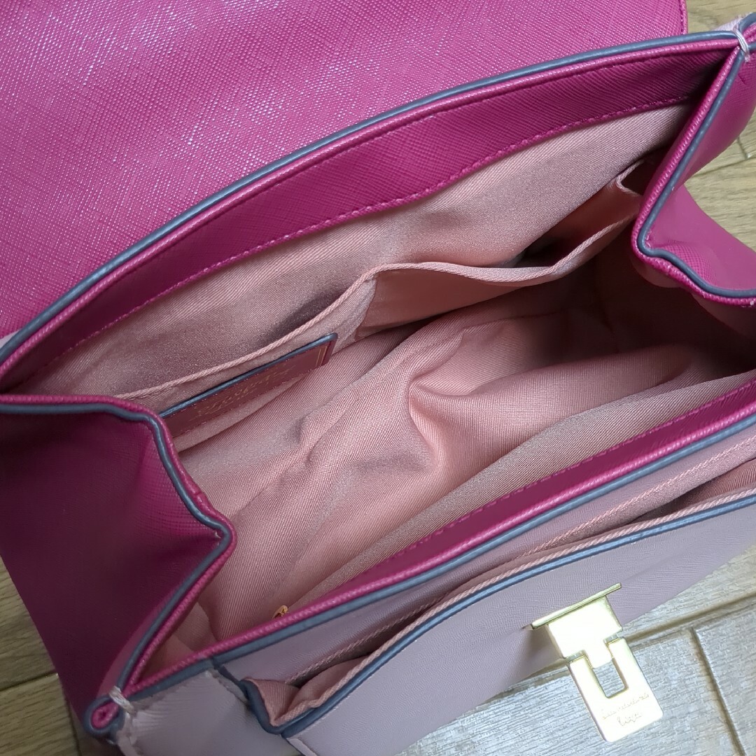 Samantha Vega(サマンサベガ)の【美品】サマンサベガ バイカラーレフィ ハンドバッグ ピンク ショルダー レディースのバッグ(ハンドバッグ)の商品写真