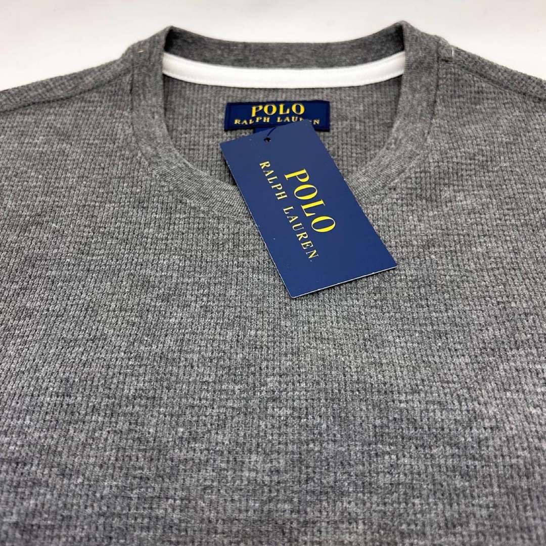 POLO RALPH LAUREN(ポロラルフローレン)の新品 ポロラルフローレン サーマル ロンＴ クルーネック グレー Sサイズ メンズのトップス(Tシャツ/カットソー(七分/長袖))の商品写真