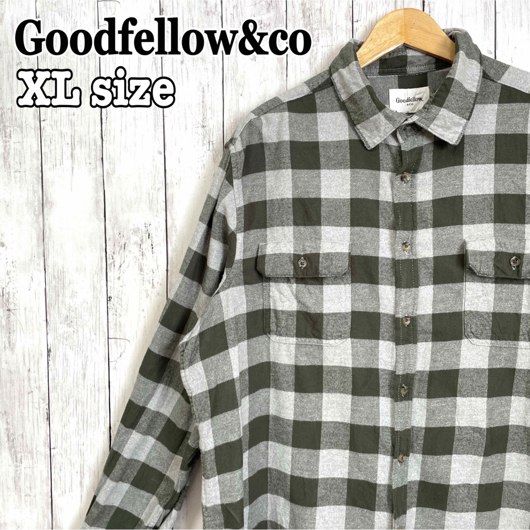 Goodfellow&co ネルシャツ ブロックチェック ビッグシルエット 古着 メンズのトップス(シャツ)の商品写真