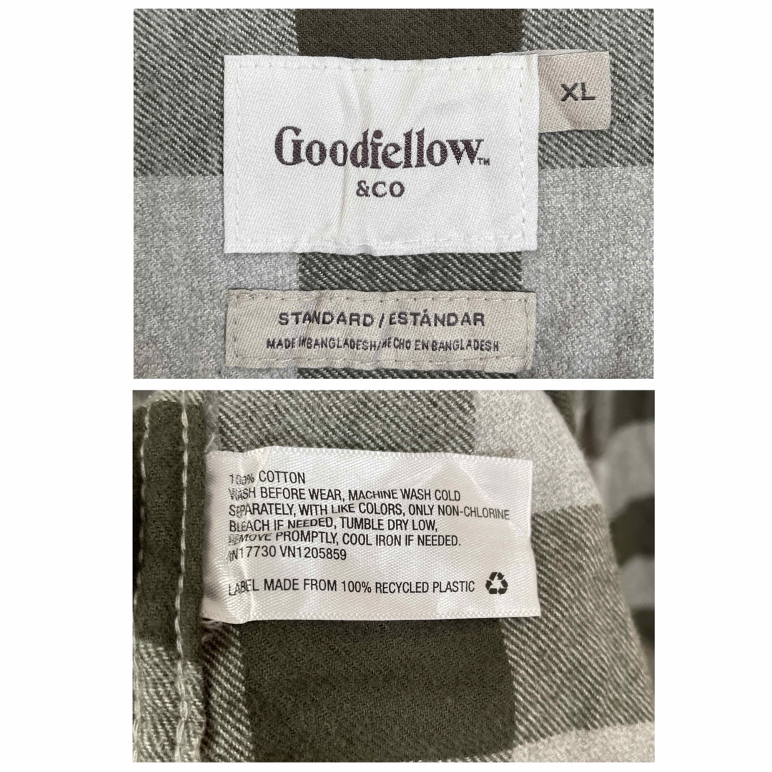 Goodfellow&co ネルシャツ ブロックチェック ビッグシルエット 古着 メンズのトップス(シャツ)の商品写真