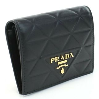 プラダ(PRADA)のPRADA 二つ折財布 1MV204 2CLU F0002 NERO(財布)