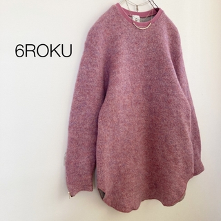 6(ROKU) CASHMERE CREW NECK KNIT PULLOVER