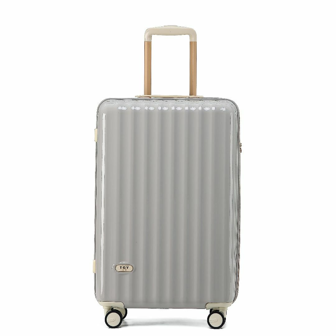 【色: Gray】[GGQAAA] スーツケース キャリーケース ファスナーフレ