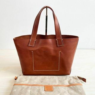 genten - ゲンテン アマーノ トートバッグM チャ インナーバッグ付きの