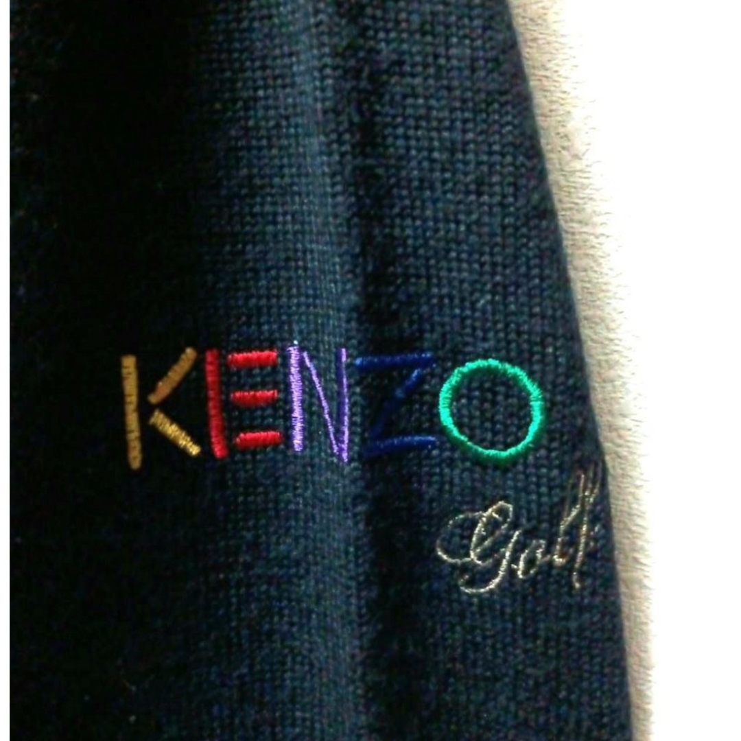 美品 KENZO GOLFケンゾーゴルフ マルチカラーデカロゴセーター サイズ4 2