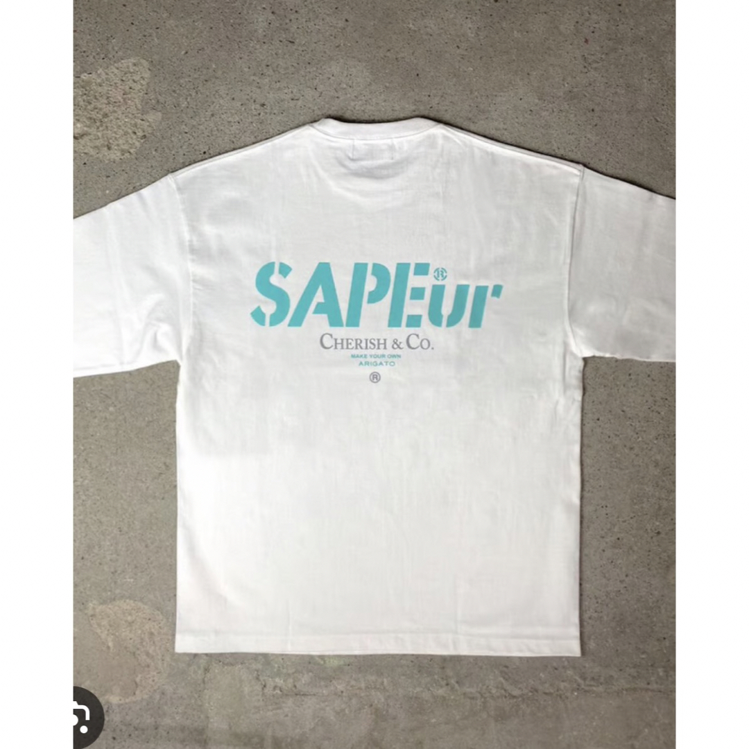 SAPEur CHERISH ＆ CO L/STEE ホワイト　XL メンズのトップス(Tシャツ/カットソー(七分/長袖))の商品写真