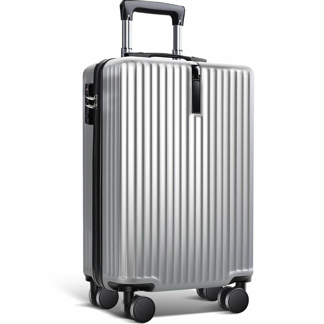 【色: シルバー】[Ｎａｄａｓ] スーツケース 機内持込 超軽量 大容量 キャリ