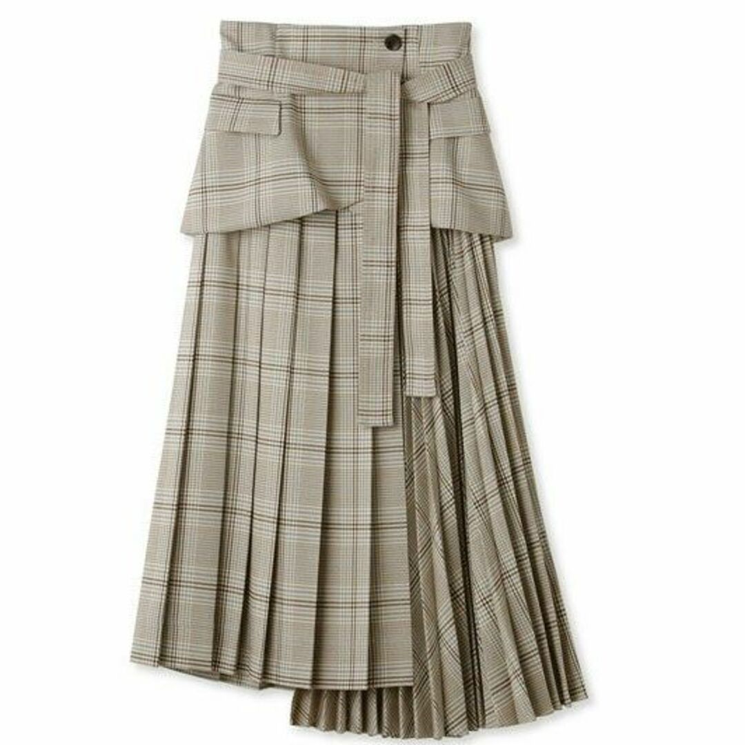 Lily Brown(リリーブラウン)のLily Brown　プリーツコルセットスカート　チェック　０ レディースのスカート(ロングスカート)の商品写真