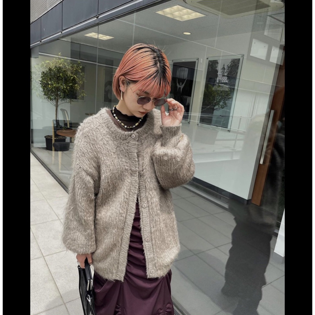 Ameri VINTAGE(アメリヴィンテージ)のAmeri 新品♡ 2WAY MOHAIR SHAGGY KNIT♡ レディースのトップス(カーディガン)の商品写真