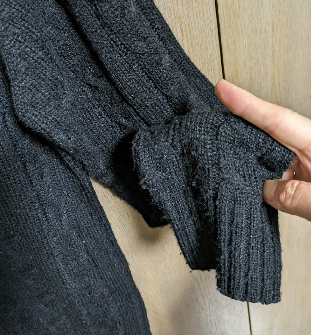 ニット　ブラック　Ｌsize メンズのトップス(ニット/セーター)の商品写真