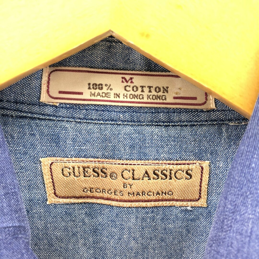 GUESS(ゲス)の古着 80年代 ゲス Guess CLASSIC 長袖 コットンストライプシャツ メンズL ヴィンテージ /eaa385694 メンズのトップス(シャツ)の商品写真