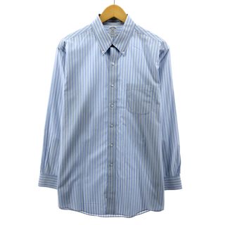 ブルックスブラザース(Brooks Brothers)の古着 ブルックスブラザーズ Brooks Brothers 1818 長袖 ボタンダウンストライプシャツ メンズL /eaa385697(シャツ)