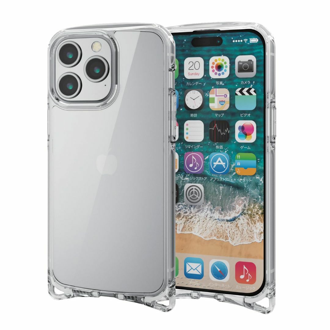 エレコム iPhone15 Pro Max ケース TOUGH SLIM LIT