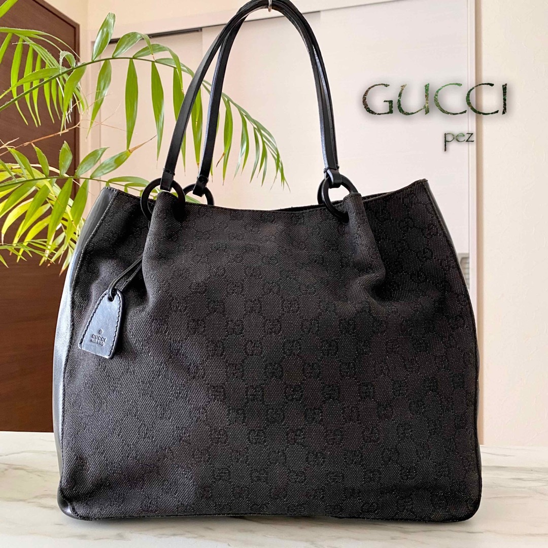 Gucci - 超美品 正規品 GUCCI グッチ GG柄 レザートートバッグの通販 ...