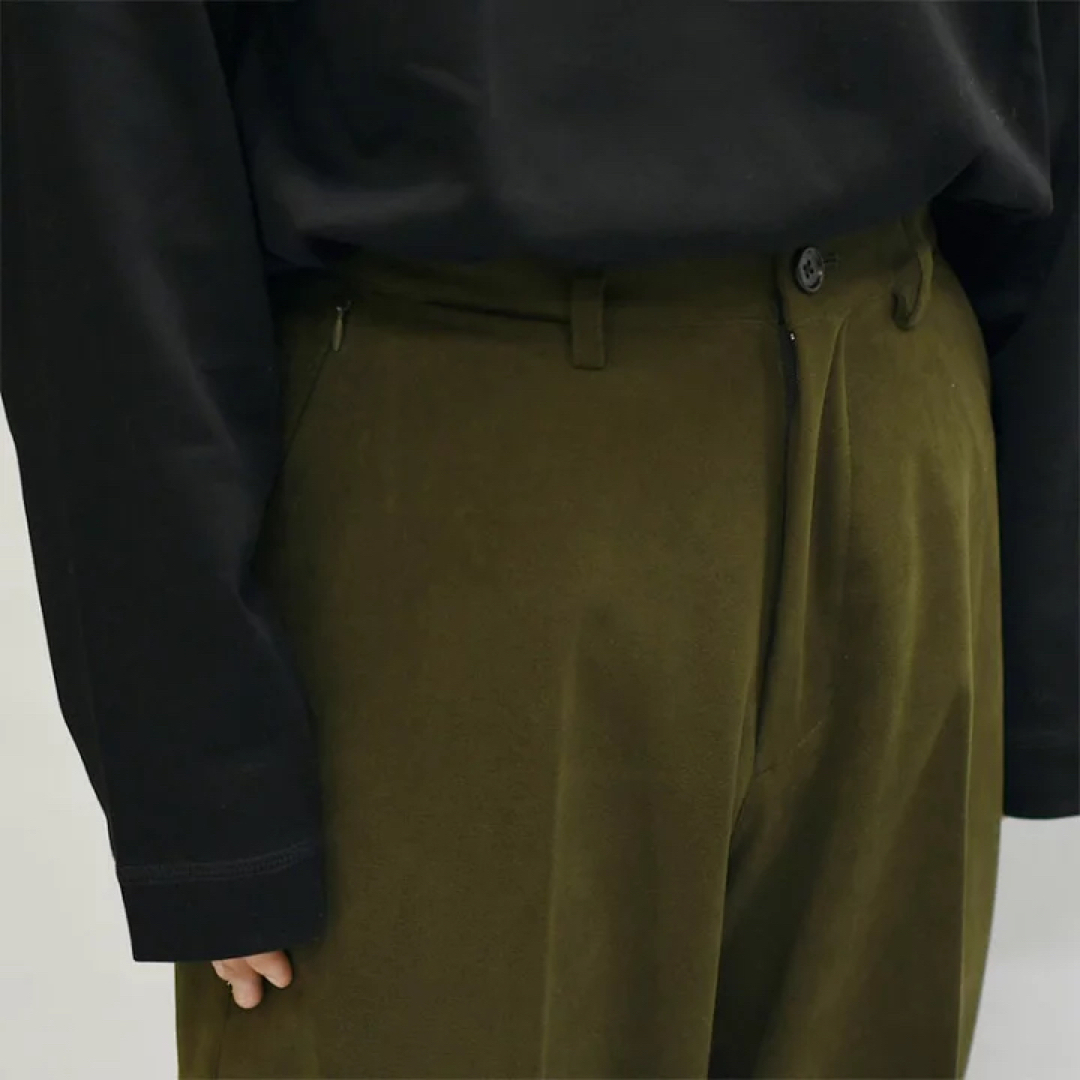 SON OF THE CHEESE - SON OF THE CHEESE SUEDE WIDE PANTS GREEN SON OF THE CHEESE - SON OF THE CHEESE SUEDE WIDE PANTS GREEN