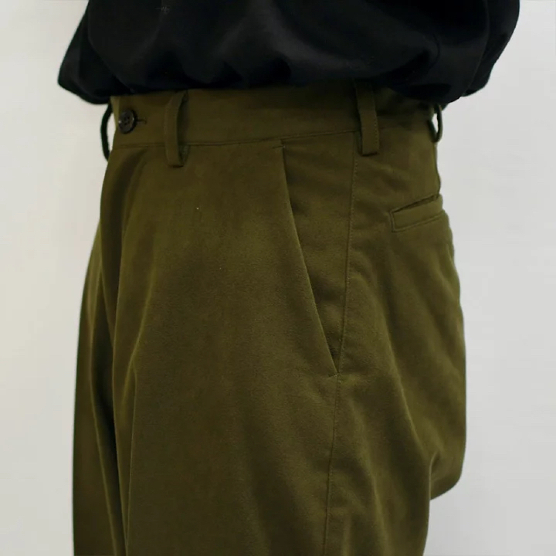 SON OF THE CHEESE SUEDE WIDE PANTS GREEN
