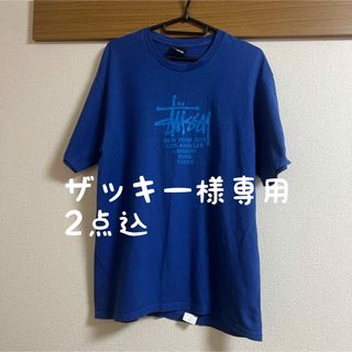 【新品】stussy Tシャツ　サイズL ブラック　恐竜