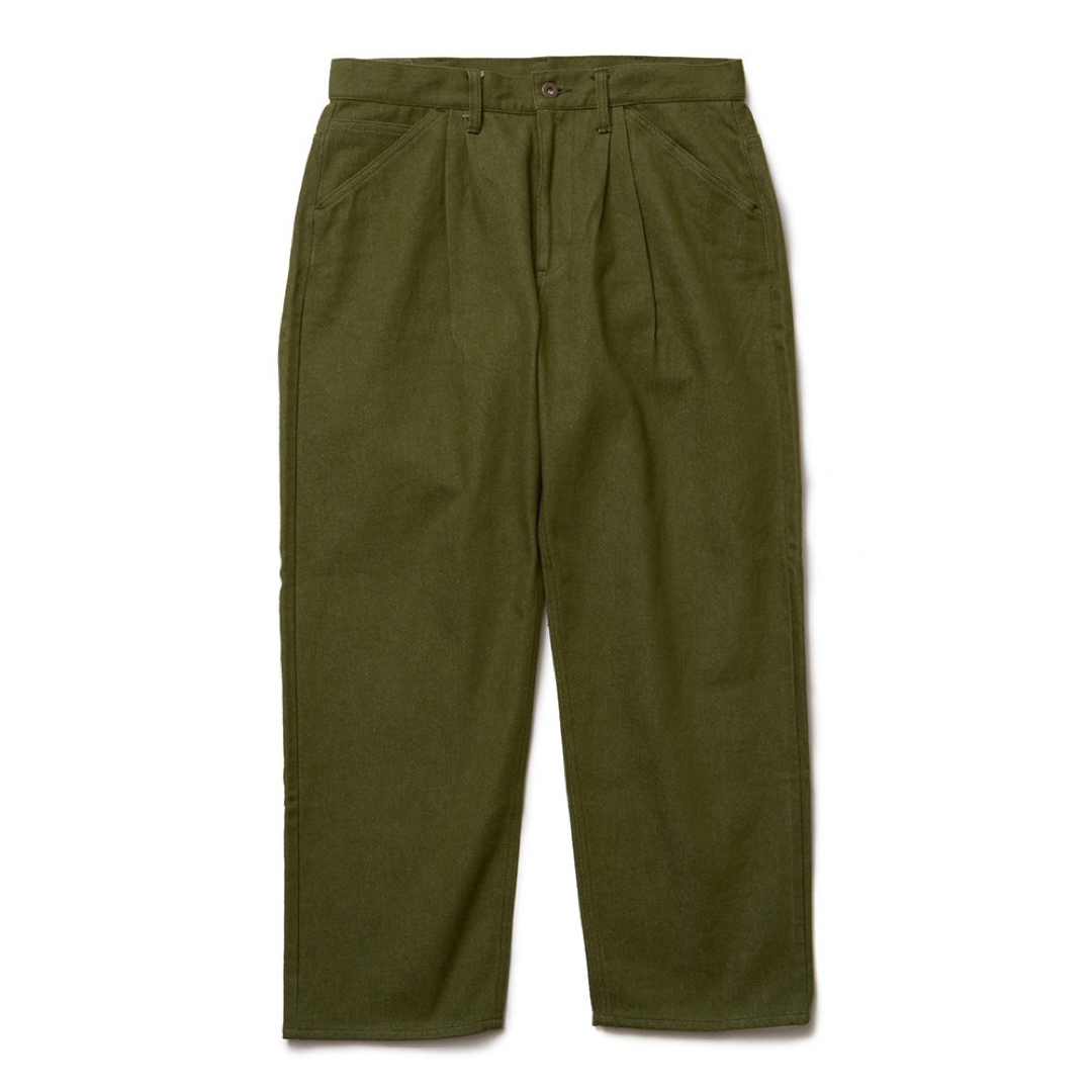 son of the cheese 2tack wide denim OLIVE