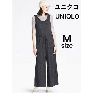 ユニクロ(UNIQLO)のUNIQLO ユニクロ　カットソーリブサロペット　M ダークグレー　マタニティ(サロペット/オーバーオール)