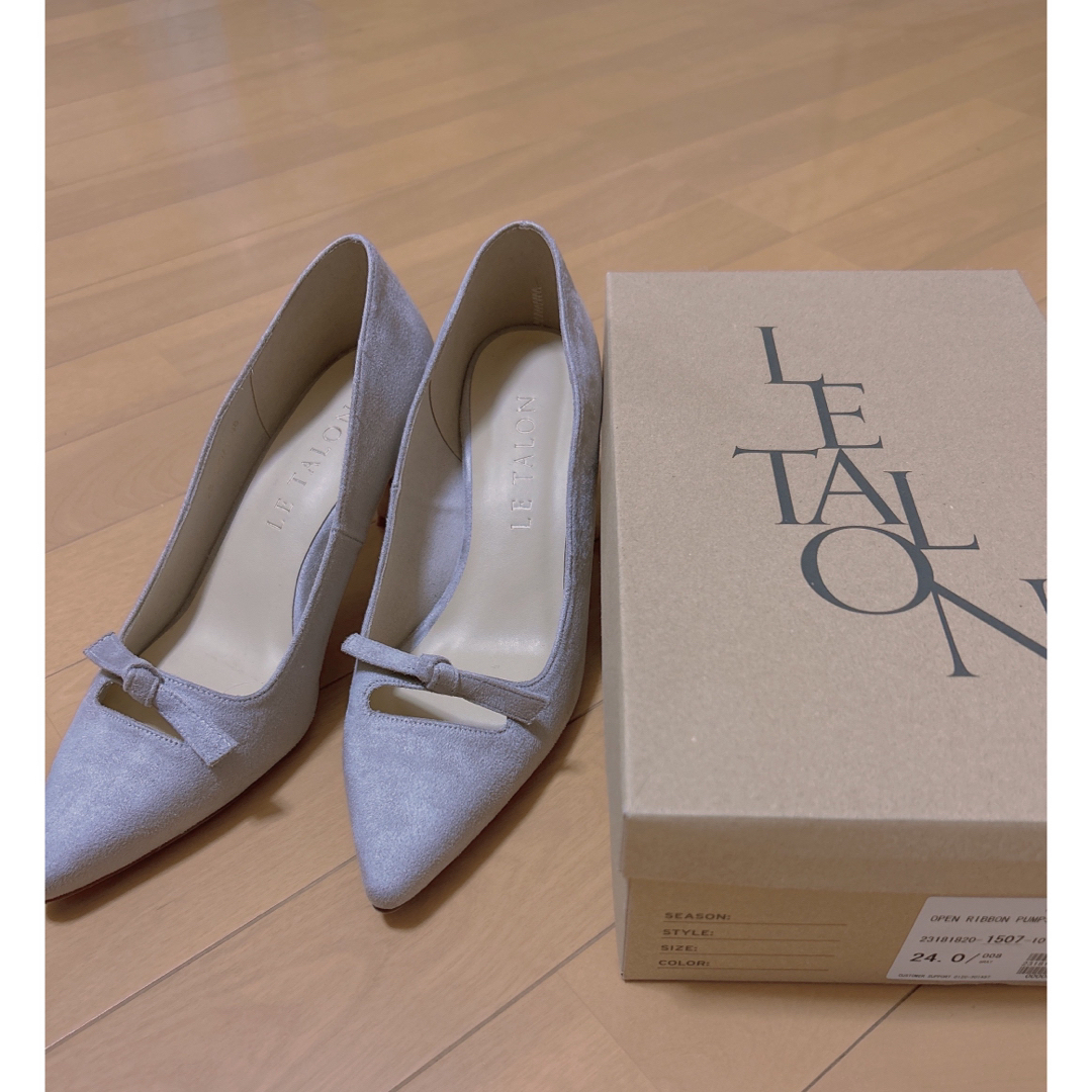 Le Talon(ルタロン)の【お値下げ中】LE TALON 美品✨ルタロン オープンリボンパンプス　24cm レディースの靴/シューズ(ハイヒール/パンプス)の商品写真